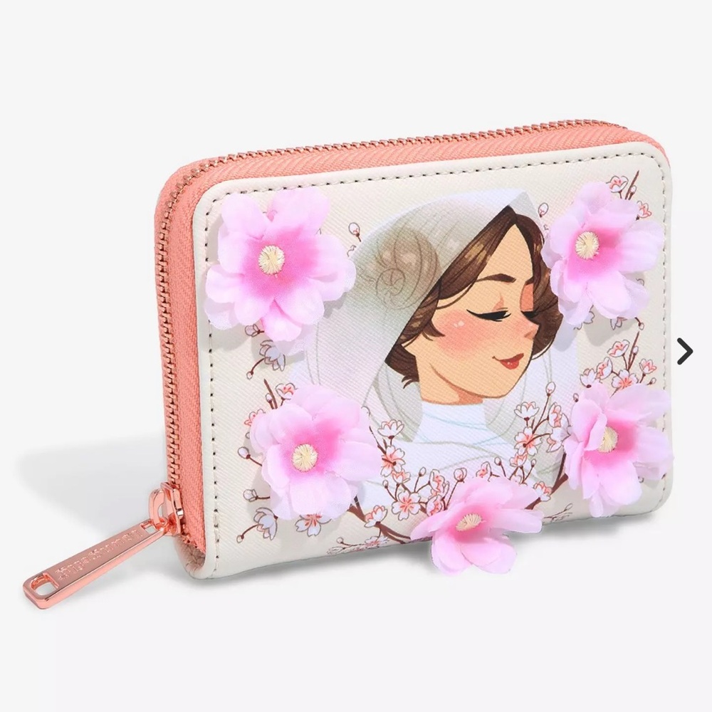 Loungefly Star Wars Princess Leia Floral Small Zip Wallet - BoxLunch Exclusive